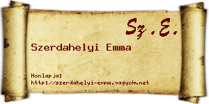 Szerdahelyi Emma névjegykártya