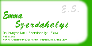 emma szerdahelyi business card